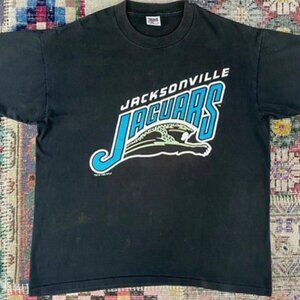 1993 NFL Jacksonville Jaguars Team Logo Faded T Pullover ed shirt retro